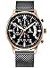 Produktbild Alienwork Armbanduhr Herren Damen Rose-Gold Metall Mesh Armband Edelstahl schwarz Kalender Datum