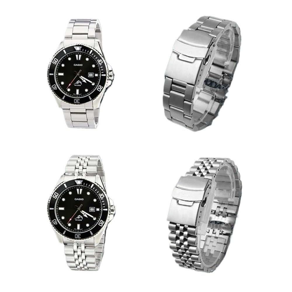 Bracelet de montre 22 mm for Casio MDV107-1A MDV106-1A Bracelet de montre en acier de plongée Bracelet de remplacement en métal adapté au bracelet for CASIO