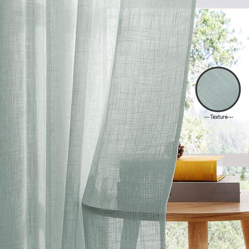 Image of HOMEMONDE Sheer Curtains for Living Room, Bed Room - Transparent Curtain Home Decor
