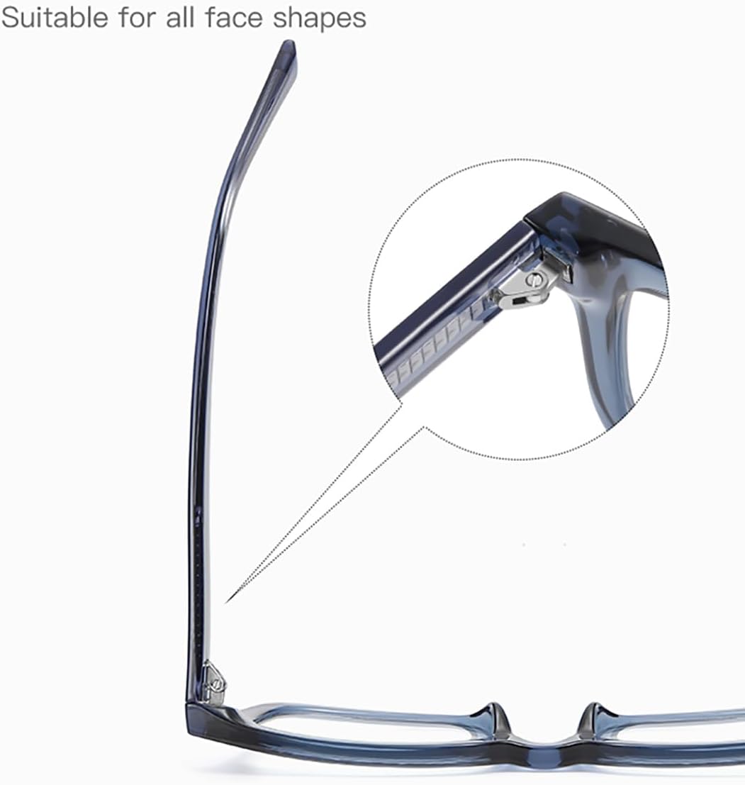 Thick Square Glasses Frame Men Tr90 Clear Lens Anti Blue Light Eyeglasses Women Glasses Cp Acetate Temple Unisex - Image 8