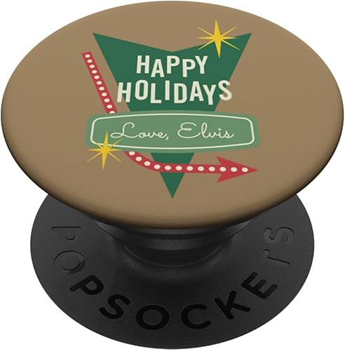 Elvis Presley Oficial Happy Holidays Love, Elvis PopSockets intercambiable PopGrip