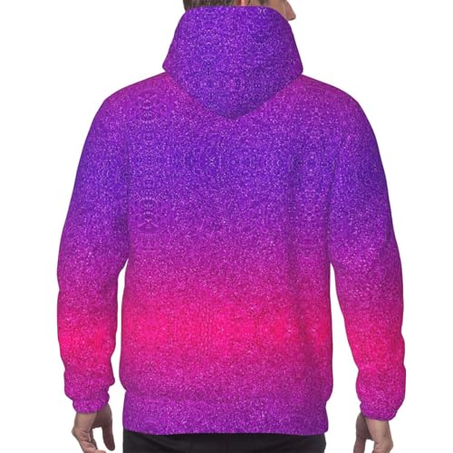Sweat à capuche unisexe avec imprimé pailleté dégradé et poche ventrale confortable
