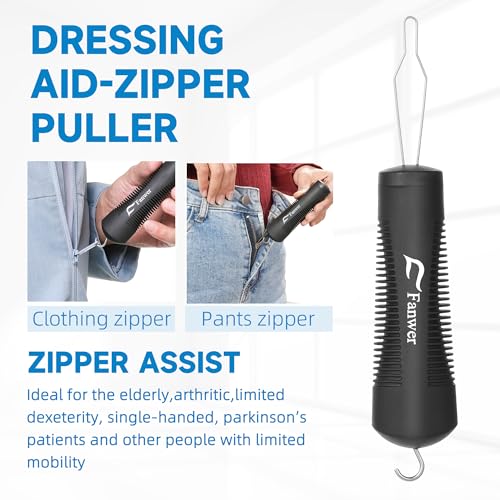 Fanwer 2 Pack Button Hook and Zipper Pull Helper, Button Assist Tool, Button Hook Dressing Aid Tool for Easy Button, One Handed Gadgets Adaptive Equipment, Gifts for Seniors, Arthritis, Weak Hands - Thumbnail 3