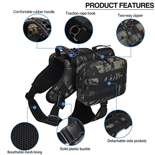 BYGD Tactical Dog Hiking Backpack