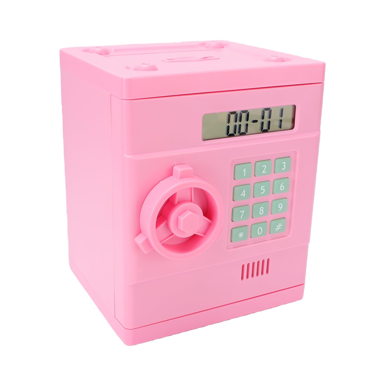 Cosiki Salvadanaio Elettronico Banca di Codici Interattiva di Grande capacità con Protezione Tramite Password per Bambini e Adulti Bianco 5,5x5,6x6,9 Pollici
