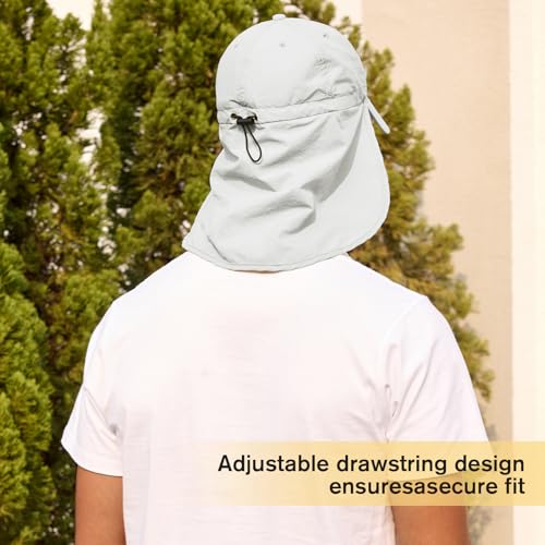 Image of American Trends Mens Sun Hat with Neck Flap, UV Protection Outdoor Flap Hat, Packable Soft Fishing Hiking Gardening Hat