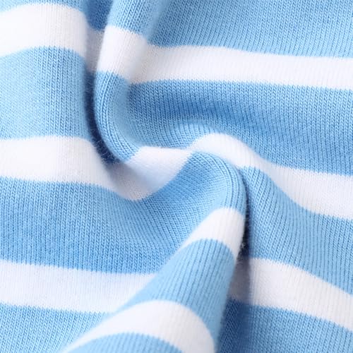 Image of Girls Cotton Long Sleeve Casual Cartoon Appliques Striped Jersey Dresses