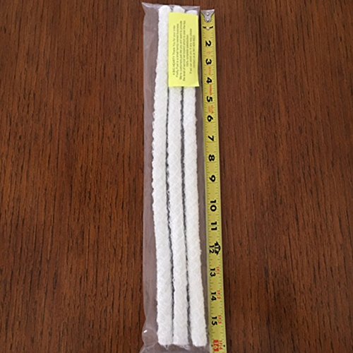 Firefly Wine Bottle & Tiki Torch Fiberglass Wicks - Made In Usa - 1/2-Inch X 16-Inches For Tiki Torches And Diy Wine Bottle Oil Lamps - 3 Per Package #TOP2