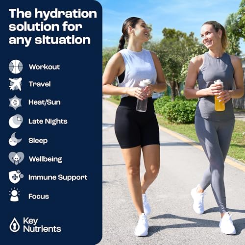 KEY NUTRIENTS Electrolytes Powder No Sugar - Unflavored Electrolyte Powder - Keto Electrolytes Powder - Unflavored Electrolytes - Hydration Powder - 90 Servings, Post Workout & Recovery