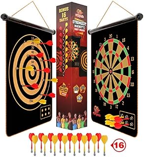 Fungenix, Magnetic Dart Board For Kids, Indoor Outdoor Darts Game, 12pcs Magnetic Darts