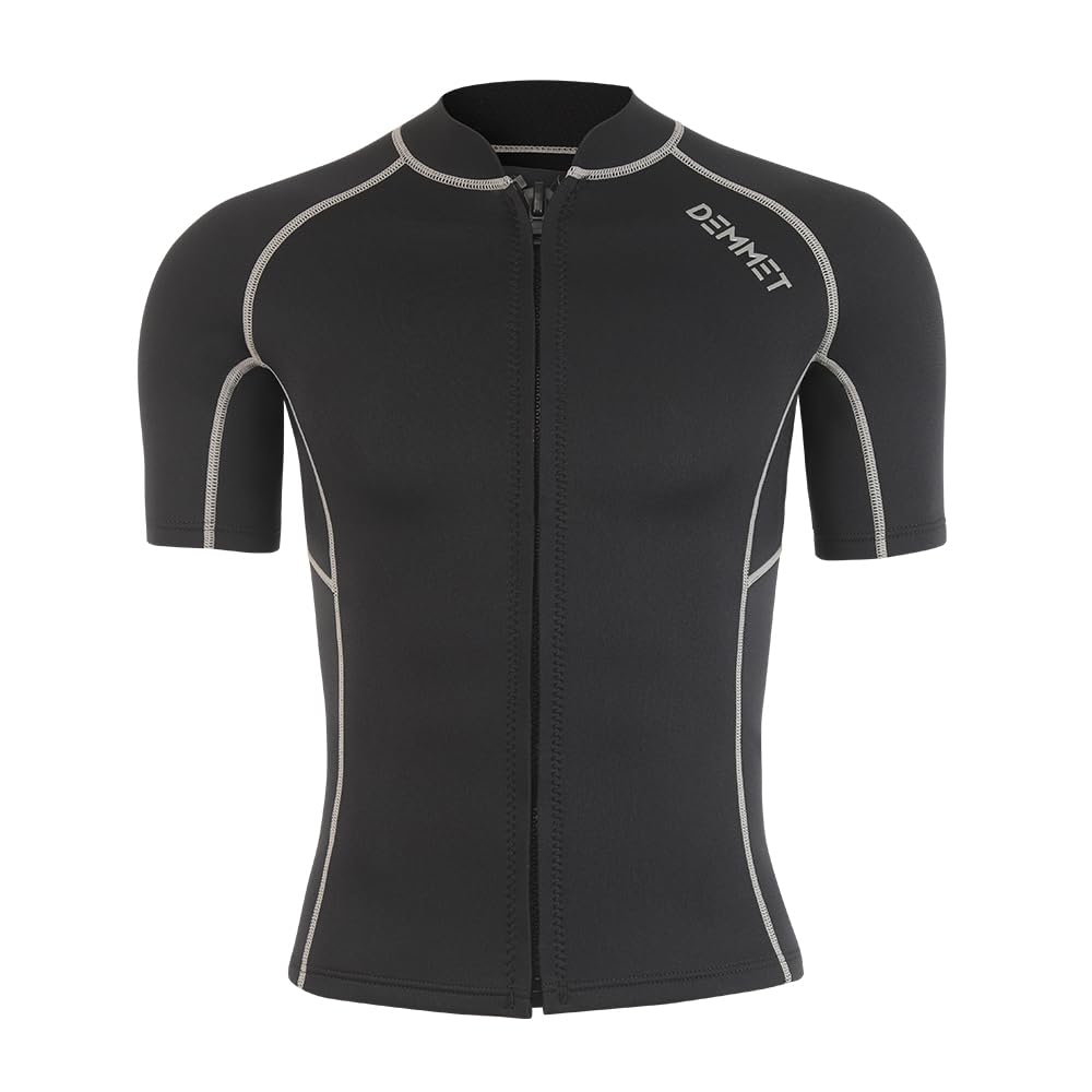 kurzärmeliges Neoprenanzug Oberteil Neoprenshorts 1.5mm-3mm Kurzer Neoprenanzug Spearfishing Wetsuit Frontreißverschluss um Sich im Winter warm zu halten