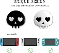 Vista 3 de PERFECTSIGHT Empuñaduras para el pulgar, bonitas tapas de Halloween para Nintendo SwitchSwitch LiteSwitch OLED, 4 piezas de cubierta de botón