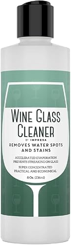 Miniatura 7 de IMPRESA Limpiador líquido concentrado para copas de vino, 8 onzas líquidas, sin perfume, sin rayas, elimina manchas de agua, manchas y nubosidad