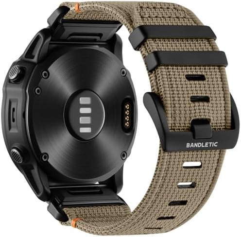 Bandletic 22mm 26mm Armband Kompatibel mit Garmin Fenix 9/8 47mm/51mm/7/6/5 | Quick Fit Sport Weich Taktisches Nylonarmband für Epix/Forerunner/Instinct/Enduro/Tactix/Descent/Quati