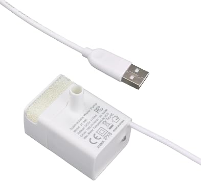 JY-830 Replacement Pump for Pet Water Fountain, Small USB Interface Cat Water Fountain Motor Compatible with 2.2L/74oz 3.2L/108oz 4L/135oz 7L/236oz Stainless Steel Dog Fountains