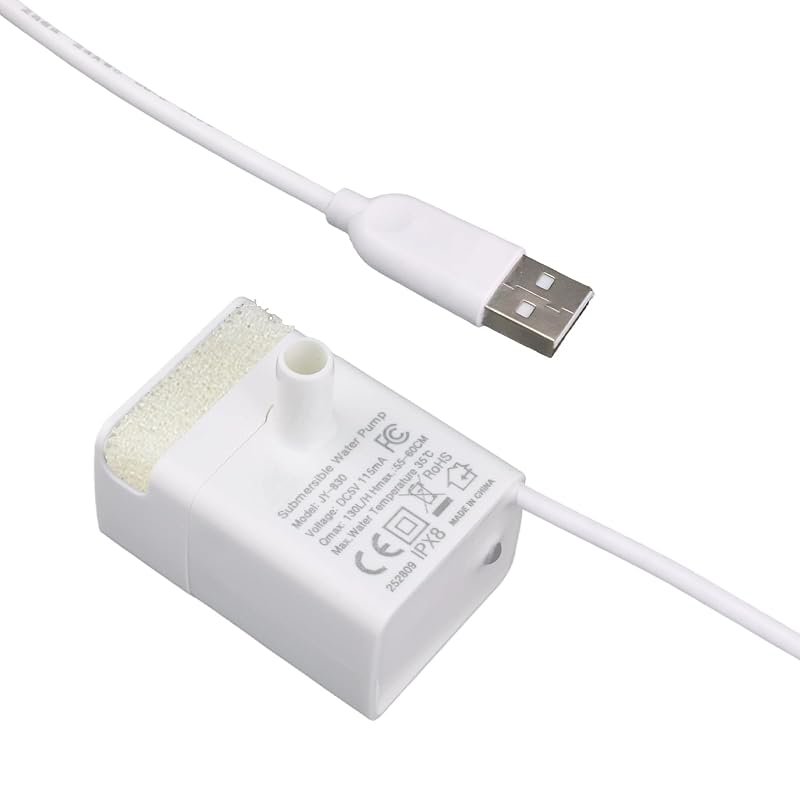 Bomba Submersível de Reposição para Fonte de Água de Gatos JY-830 BTFO USB, 130 L/h