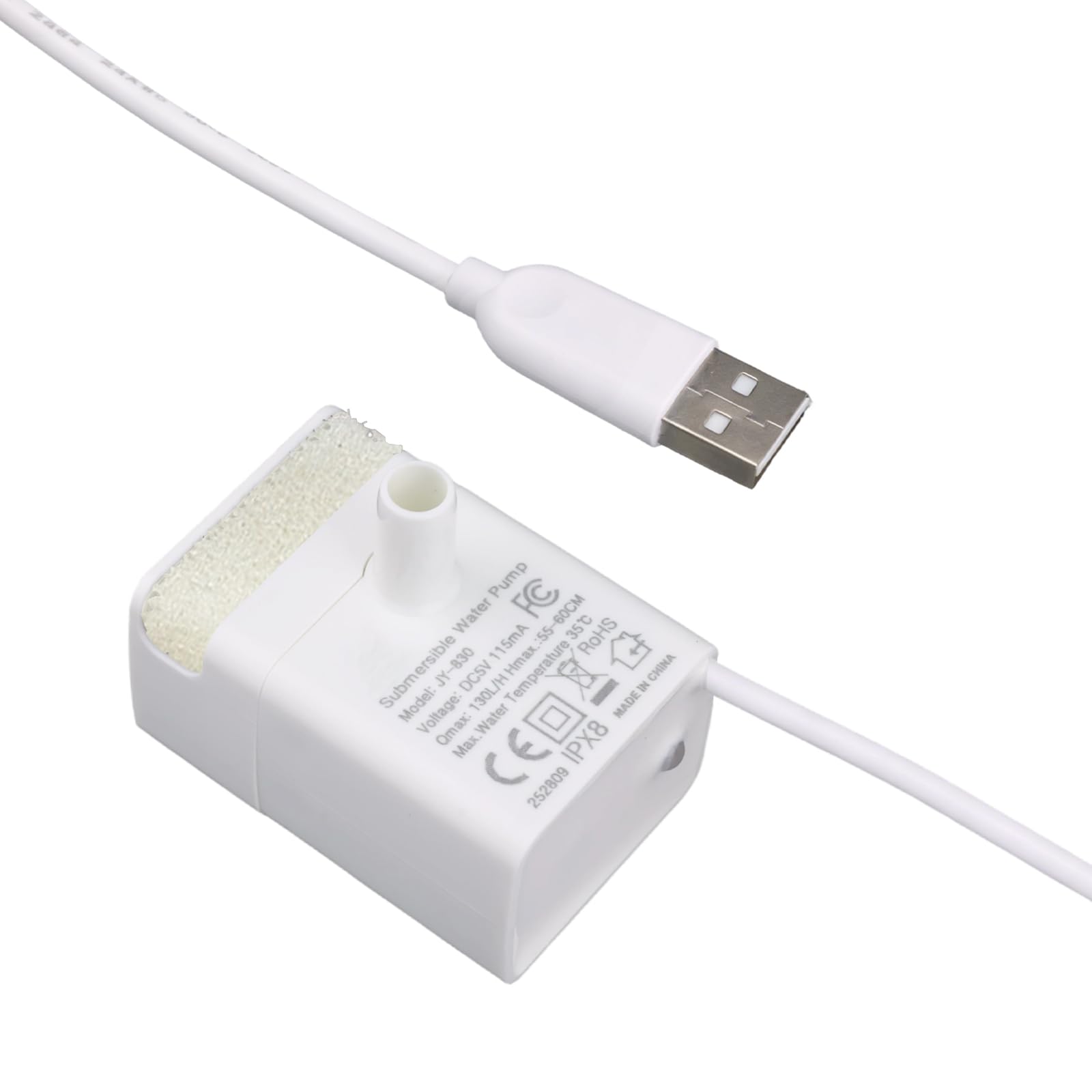 Pompa di Ricambio JY-830 per Fontana Animali Domestici, Pompa Fontana gatti con Interfaccia USB Compatibile con Fontane per Animali Domestici in Acciaio Inossidabile da 2,2L 3,2L 4L e 7L