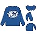 Kids Game Day Shirts: Boys and Girls Football Long Sleeve Tee Football Party Athletic Sports Fans Tops 5-14Y Blue