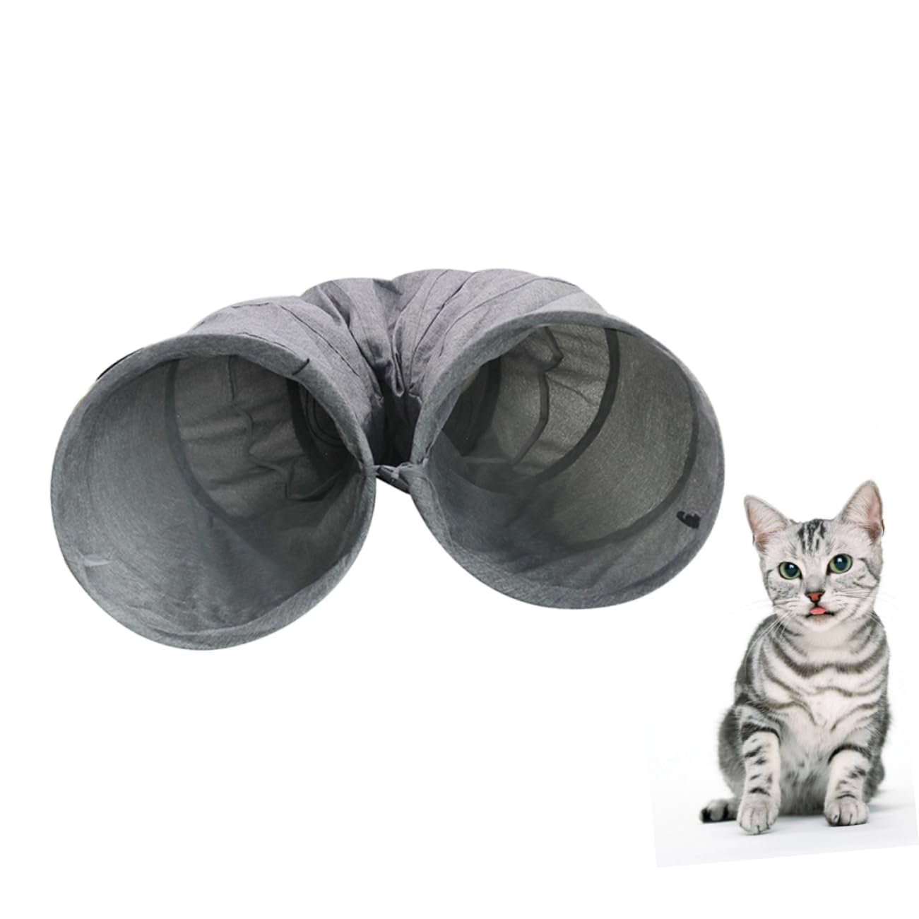 INOOMP Giocattoli Per Gatti Da Giocattolo Creativo Per Gatti Tunnel Pieghevole Suono Interattivo Carta