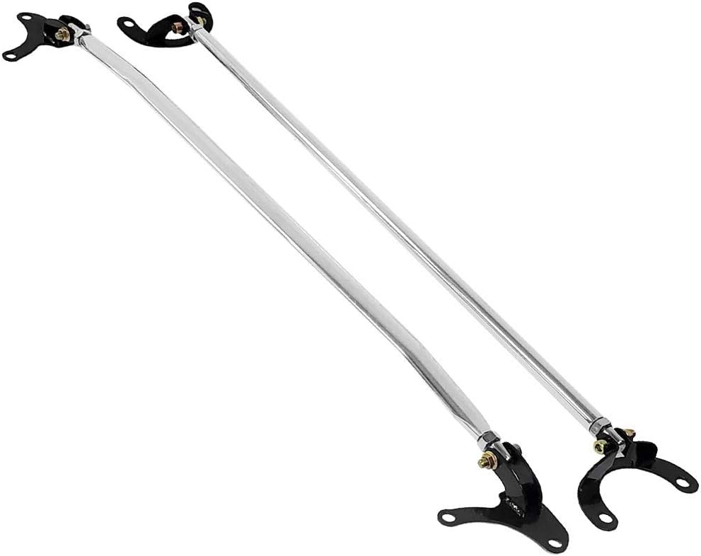 Manzo USA Aluminum Front & Rear Upper Strut Tower Brace Bar (SB-ME89FU, SB-ME89RU)