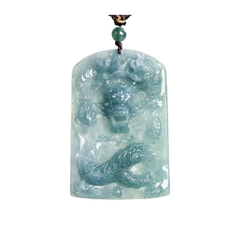 Pendentif dragon en jadéite de glace : le cadeau idéal comme amulette pour homme