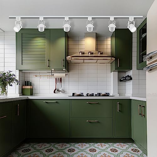 Arcfox H Type Led Track Light Head 9W 3000K Warm White Multi Adjustable Angle 3 Wire Single Circuit Dimmable Track Lighting For Kitchen Dining Room Wall Art Exhibition (6 Pack, White) #TOP7