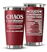 ZAGKOO Thank You Gifts for Women, Boss Lady - Boss Day Gifts for Her - Chaos Coordinator, Appreci...