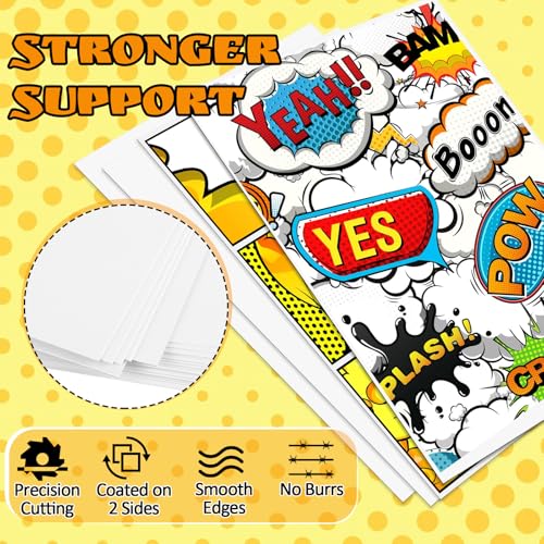 Image of LOTMER 200ct Comic Book Boards, 27PT Extra Thick Acid-Free Backing Board Current Size Comic Book Boards Durable and Coated Precision Cut Boards for Regular Comics Archival