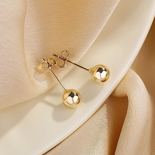 ToHeart 14k Gold Stud earrings Women Hypoallergenic Gold Flat Back Stud Earrings4