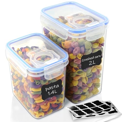 La soluzione perfetta per la cucina: i nostri contenitori in 2 pezzi sono ideali per organizzare in modo elegante e ordinato i tuoi alimenti da cucina come pasta, cereali, noci, frutta, verdura e molto altro ancora. Allo stesso tempo, è possibile utilizzare questi contenitori per riporre ordinatamente cibo per animali come cibo per cani o gatti.