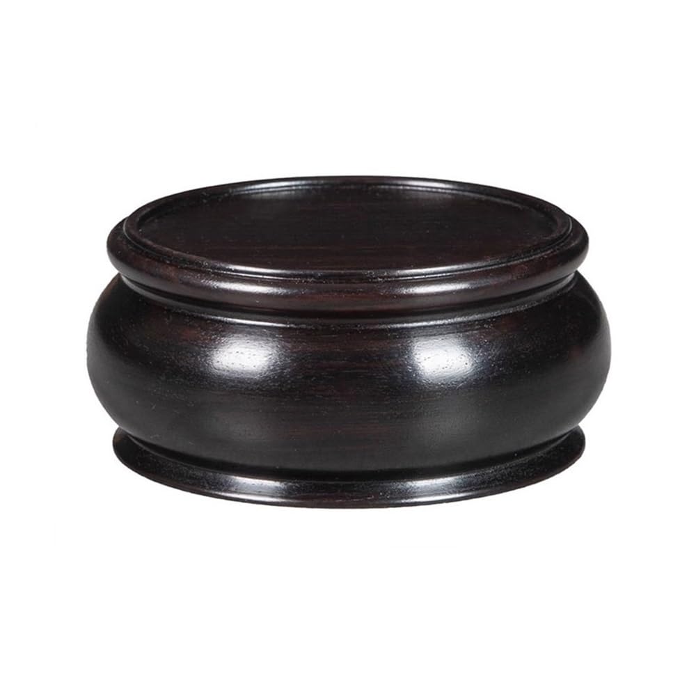 birene Vase Stand Round Blackwood Home Vase Fishbowl Display Stand, Bonsai Teapot Ornaments Base