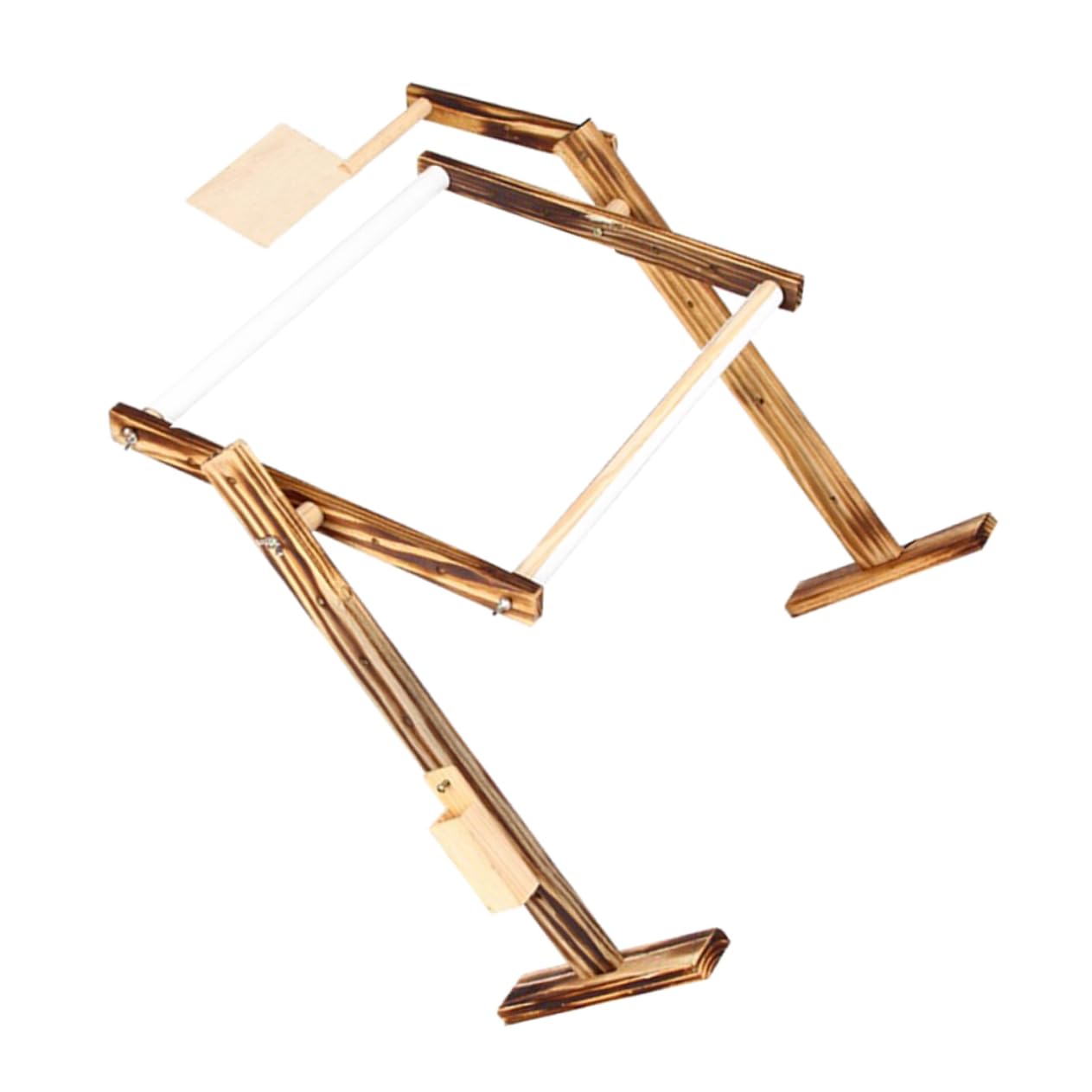 LALAFINA Adjustable Wooden Cross Stitch Stand Embroidery Hoop Stand for Frames Accessories