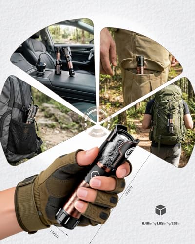 SKYFIRE Rechargeable Flashlights with Ignition Lens: 2 Pack High Lumens Tactical Flashlight LED Zoomable with 6 Modes IPX6 Handheld Powerful Flash Light for Hunting, Storm preparedness,Home&Gifts — view 3