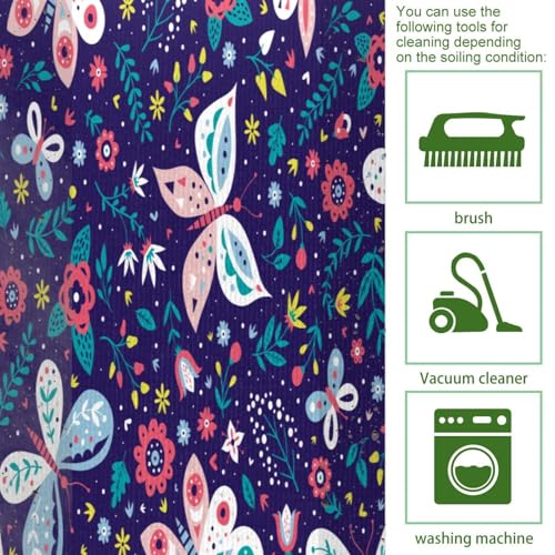 Alfombrillas de cocina florales VAPOKF ideales para pasillo y cuarto de lavado 5