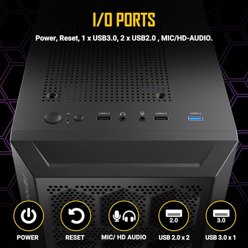 ANTEC NX200M RGB, Large Mesh Front Panel, USB3.0 Ready, 3 x 120mm RGB Fixed Mode Fans Included, TG Swing Side Panel, Up to 5 Fans Simultaneously, 240mm Radiator Support, Mini-Tower M-ATX Gaming Case - Thumbnail 7