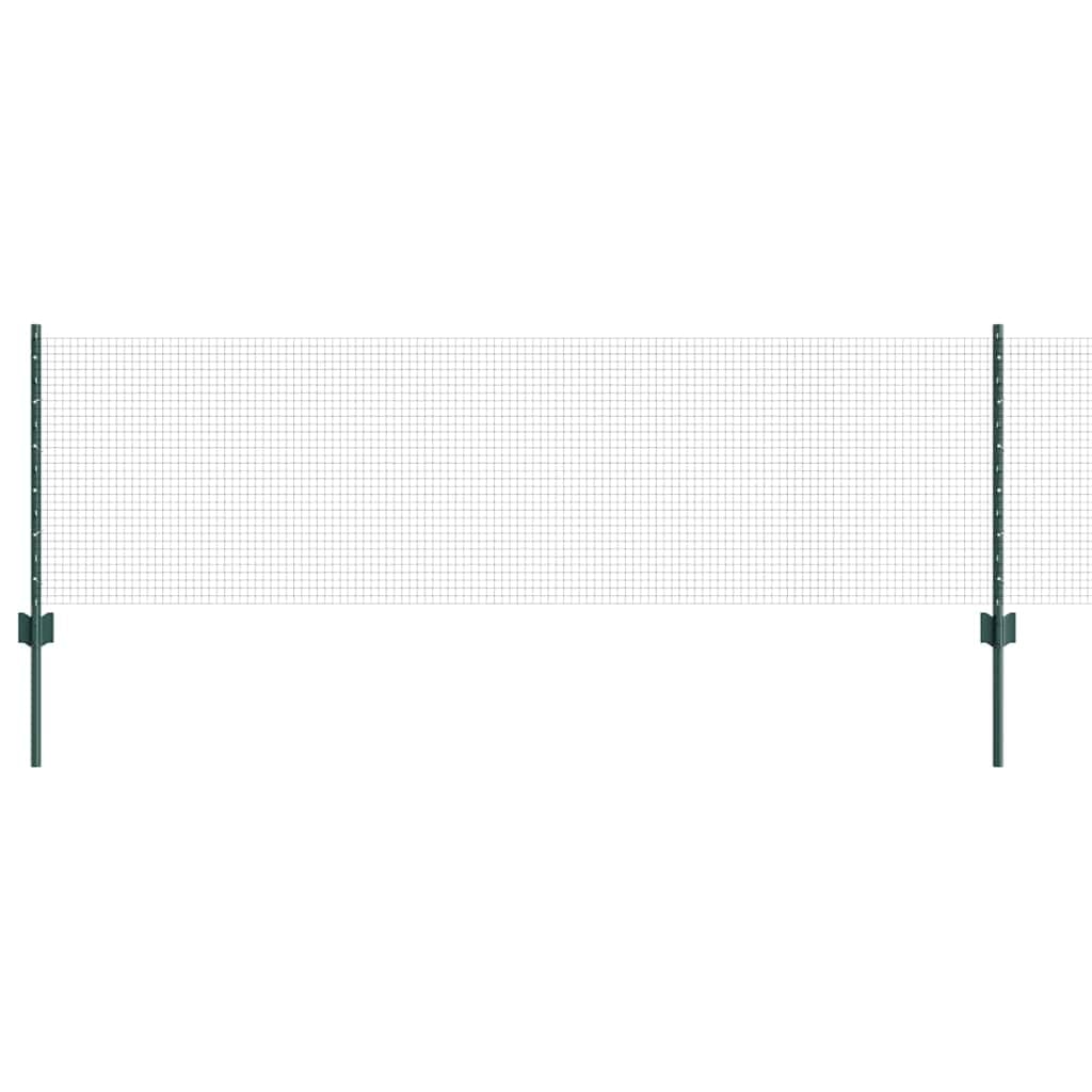 Recinzione da giardino verniciata a polvere, colore verde, set di pannelli di recinzione per esterni con pali per privacy e sicurezza, design modulare personalizzabile per terrazza e giardino