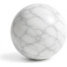 White Marble Decorative Sphere, 10cm Natural Stone Orb