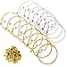 INKNOTE Lyre Harp A Sets of 16 Lyre Harp Strings Replacement Metal String with 50 pcs gold Brass Hollow Rivets Set for Lyre Harp
