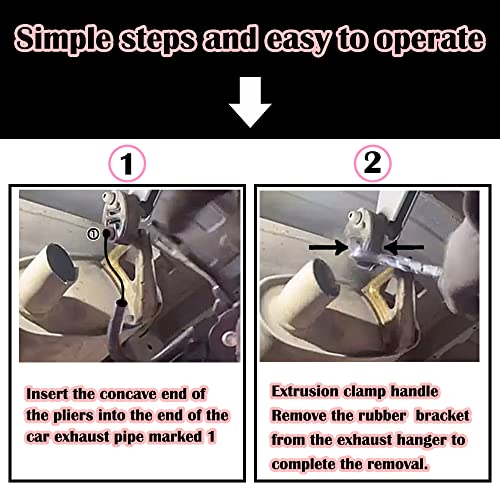 11" Exhaust Hanger Removal Pliers,Specialty Tools 25 Degree Offset Exhaust Hanger Removal Tool For Grommet Puller Muffler Hanger Automotive Tools #TOP5