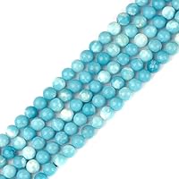 Vista 6 de 8mm Natural Larimar Gemstone Round Loose Beads Crystal Stone Bracelet Necklace Accessories Crafts for Jewelry Making DIY,1 Strand 15