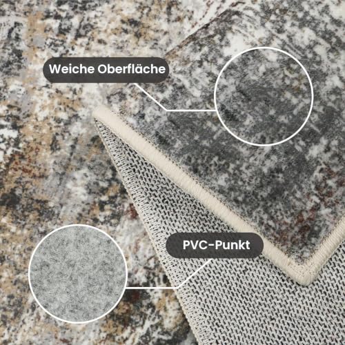BEIMO Moderner Groß Wohnzimmer Teppich, Waschbar & rutschfest, 200x290 cm – Ansicht 5