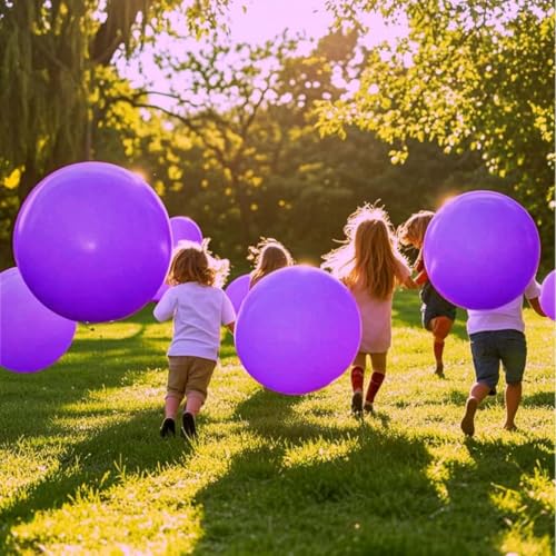 Image of 30 Pack Purple Balloons 36 inch Purple Latex Big Balloons for Party Decorations and Events
