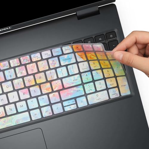 Image of Colorful Keyboard Cover for Dell Precision 3560 3561 3570 3571 3580 3581 3590 3591 / Dell Latitude 5550 5540 5520 5521 3540 3550 2025-2022 15.6 inch Laptop Keyboard Protective Cover Skin