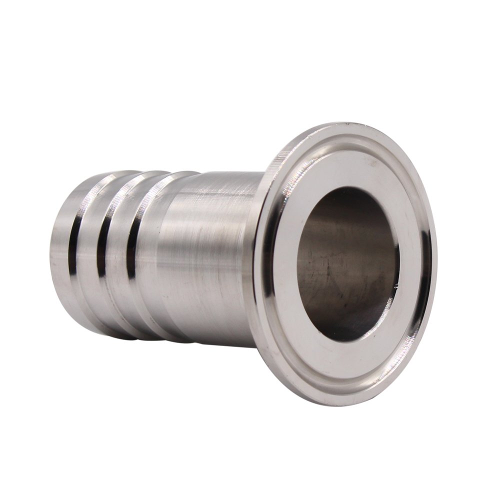 Dernord Stainless Steel 1.5" Tri Clamp To 1.25" Hose Barbed Adapter Sus304 Sanitary Hose Pipe Fitting (1.25 Inch Barb Hose)