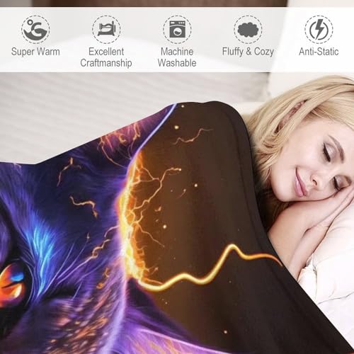 Manta de forro polar de gato ideal para sofá y cama infantil en invierno 6