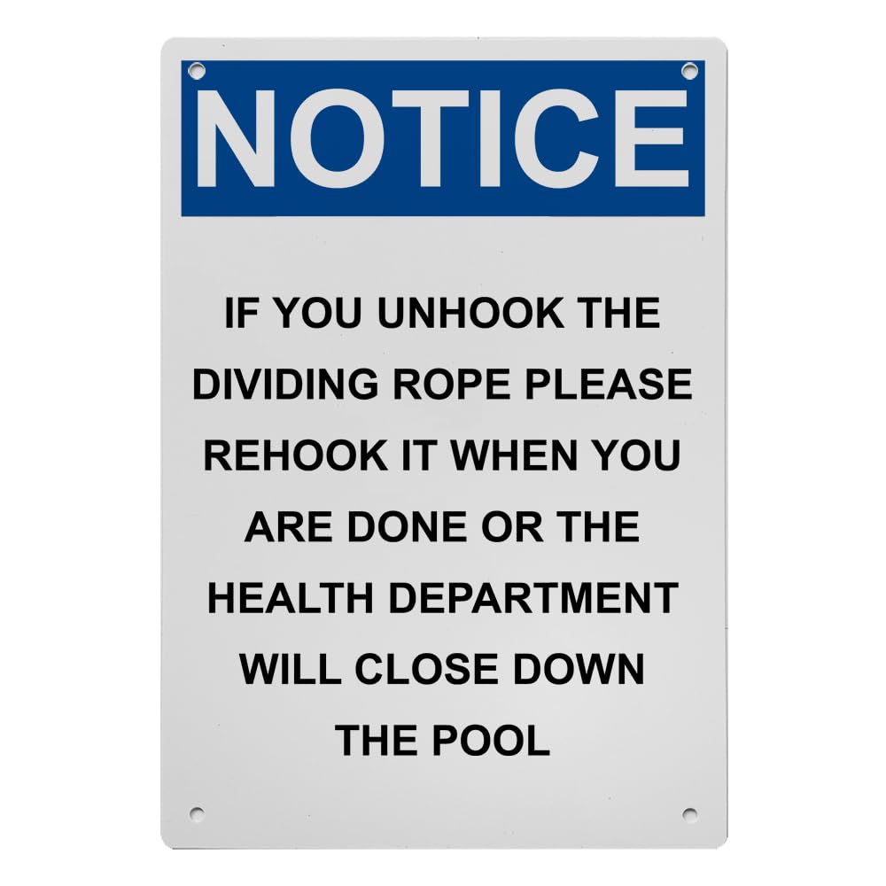 OSHA If You Unhook The Dividing Rope Sign, 8.5 x 11 in