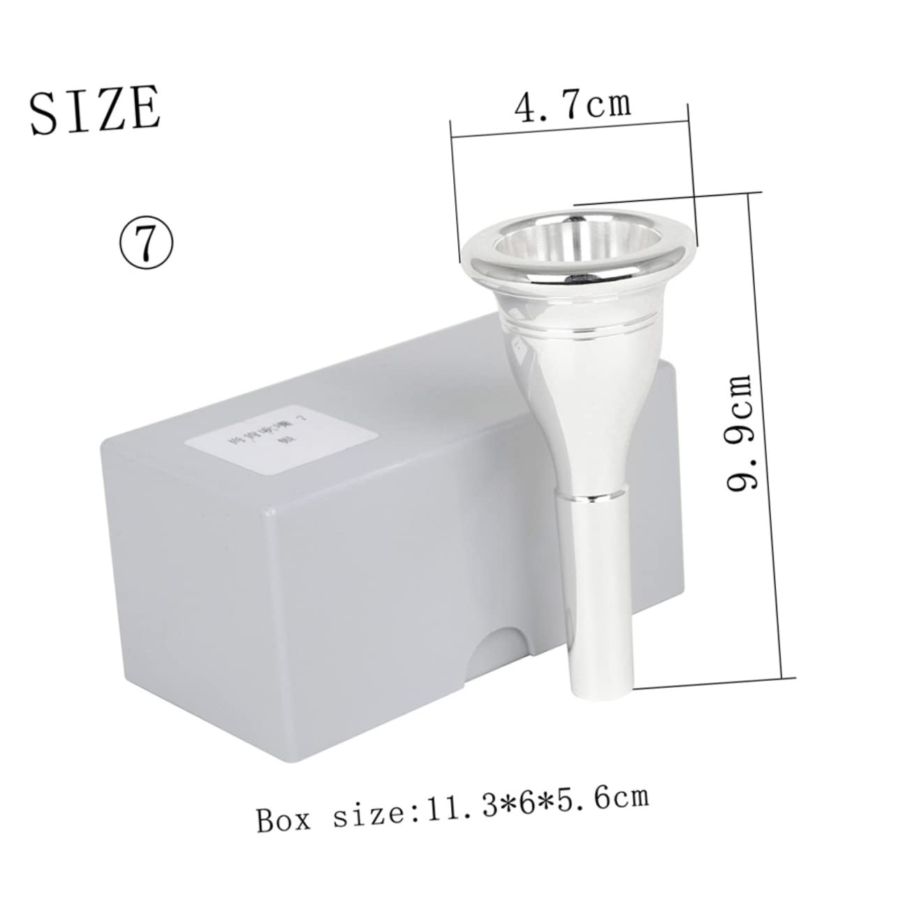 ULDIGI Easy to Clean Tuba Mouthpiece Professional Replacement for Tuba Made of Durable Brass for Band Practice