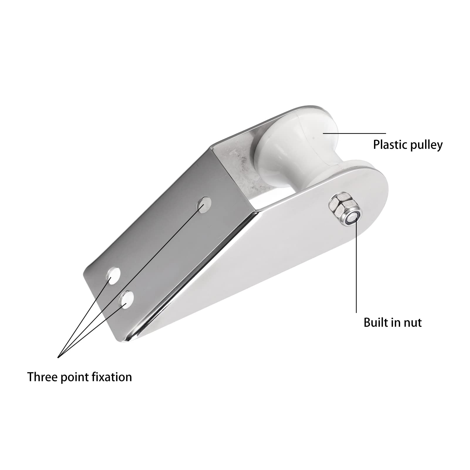 Support d'ancre de Bateau à roulettes, poulie d'ancrage, Support d'ancre de bossoir Rouleau D'ancre épaissi Roulette pour Ancre pour Accessoires d'amarrage Yacht Marin en Acier Inoxydable