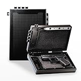 STOPBOX Gun Safe Alternative - Tactical Handgun Storage, Instant Access Portable Security Lock Box Gun Case, Lock Box for Quick Handgun Access | Black - 2PK (Full-Size + Compact)