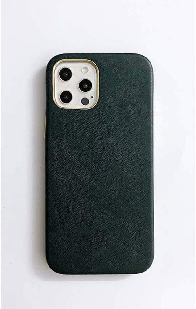 Housse iPhone 12 Pro en peau de mouton vert antichoc 6,1 pouces - 7